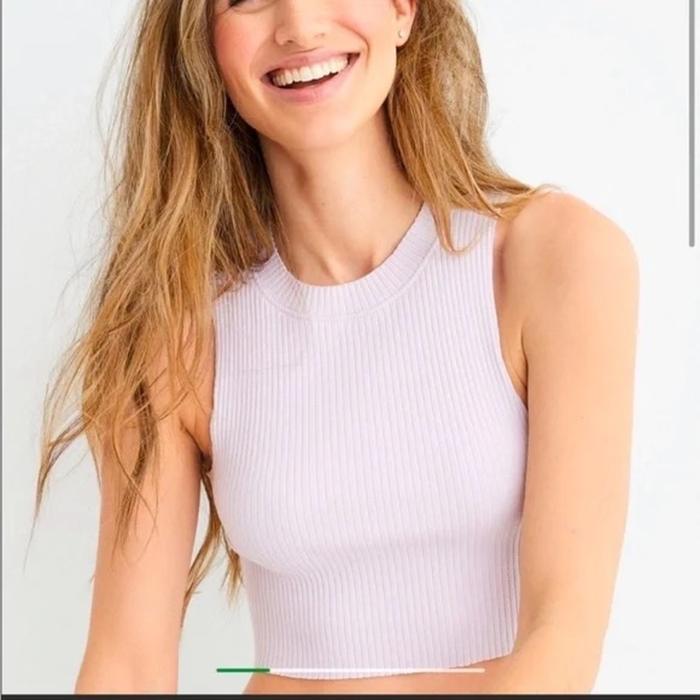 Aerie Ribbed Cropped Tank Top small